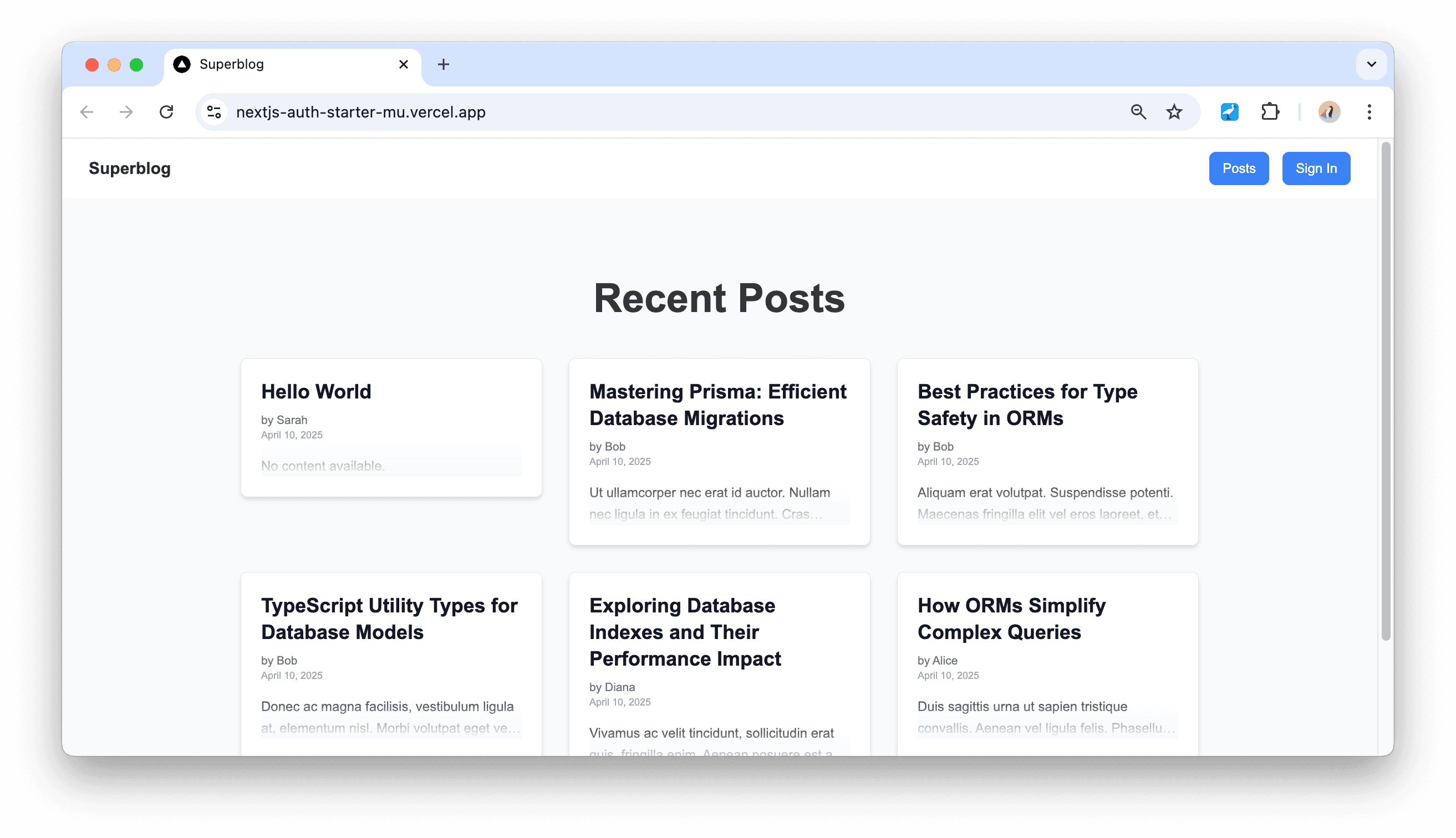 Contentful thumbnail for Next.js & Prisma Postgres Auth Starter