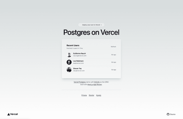 Postgres + Drizzle Next.js Starter