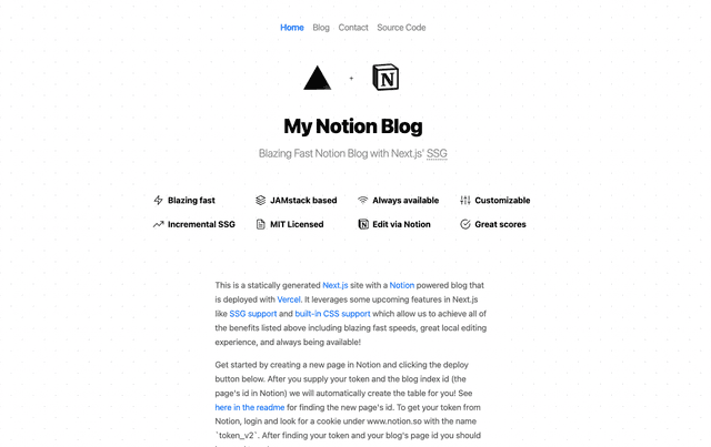 Notion-backed Next.js Blog
