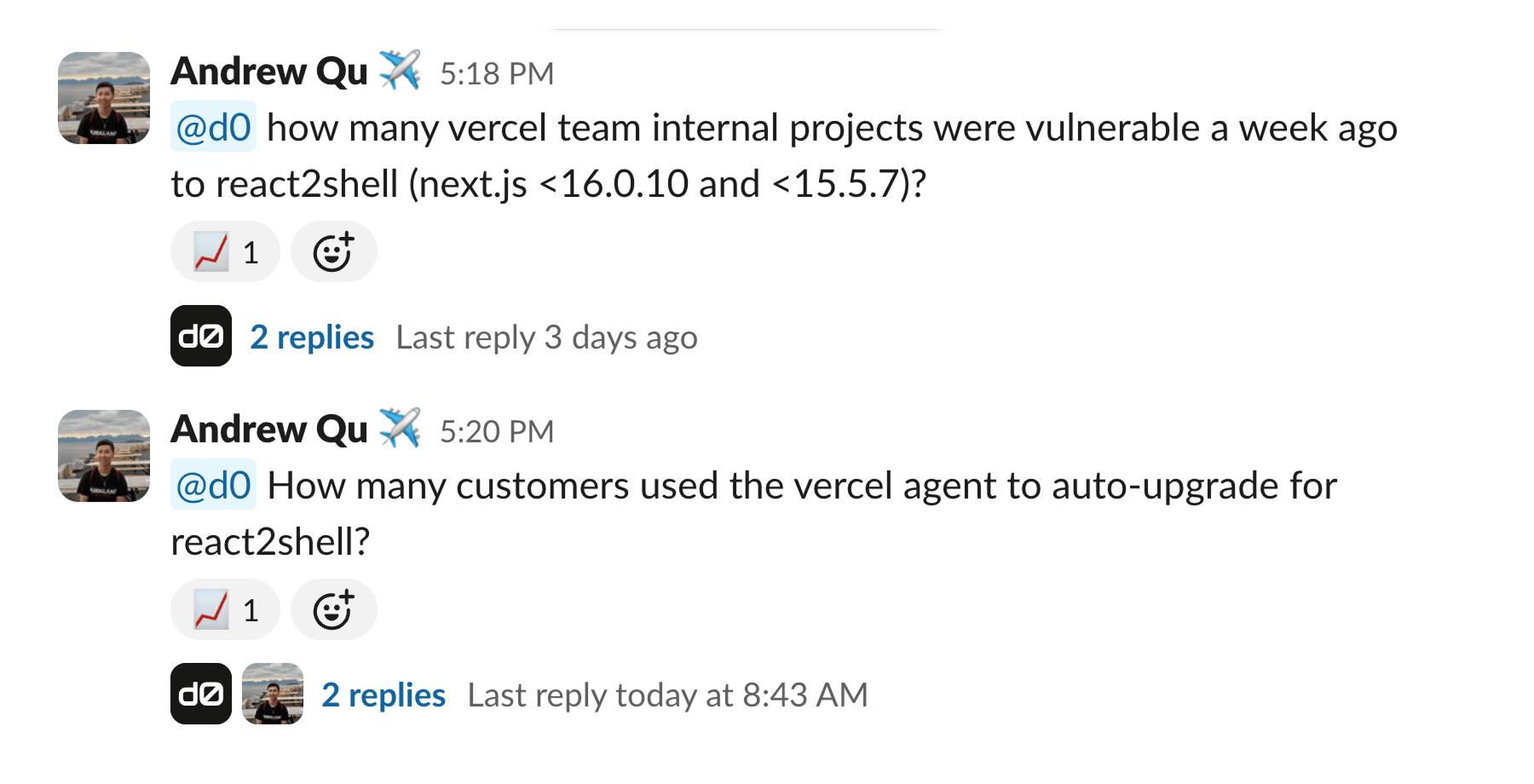 d0 enables anyone to make data-driven decisions by asking it questions in Slack