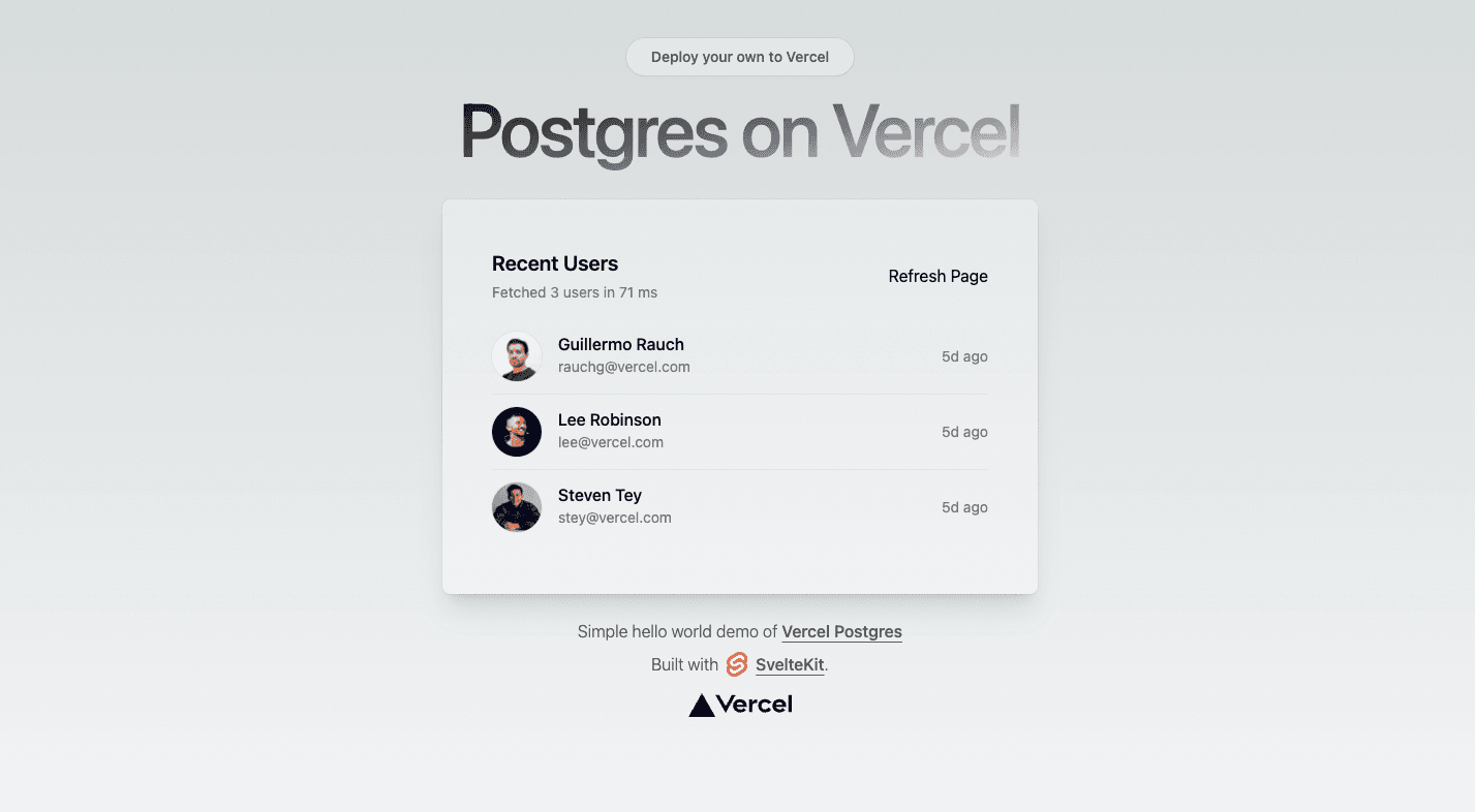 Postgres SvelteKit Starter thumbnail