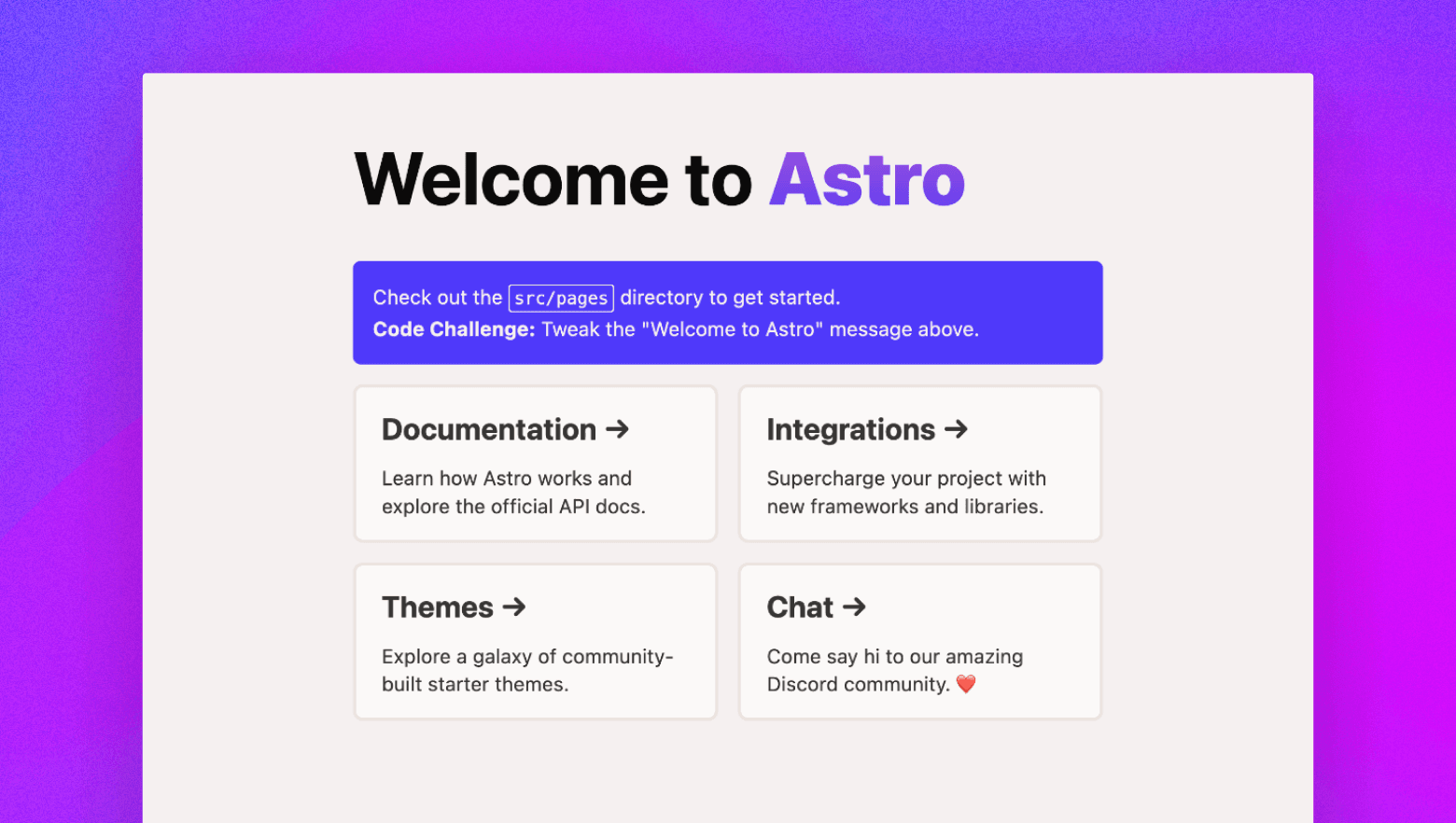 Welcome to Astro thumbnail
